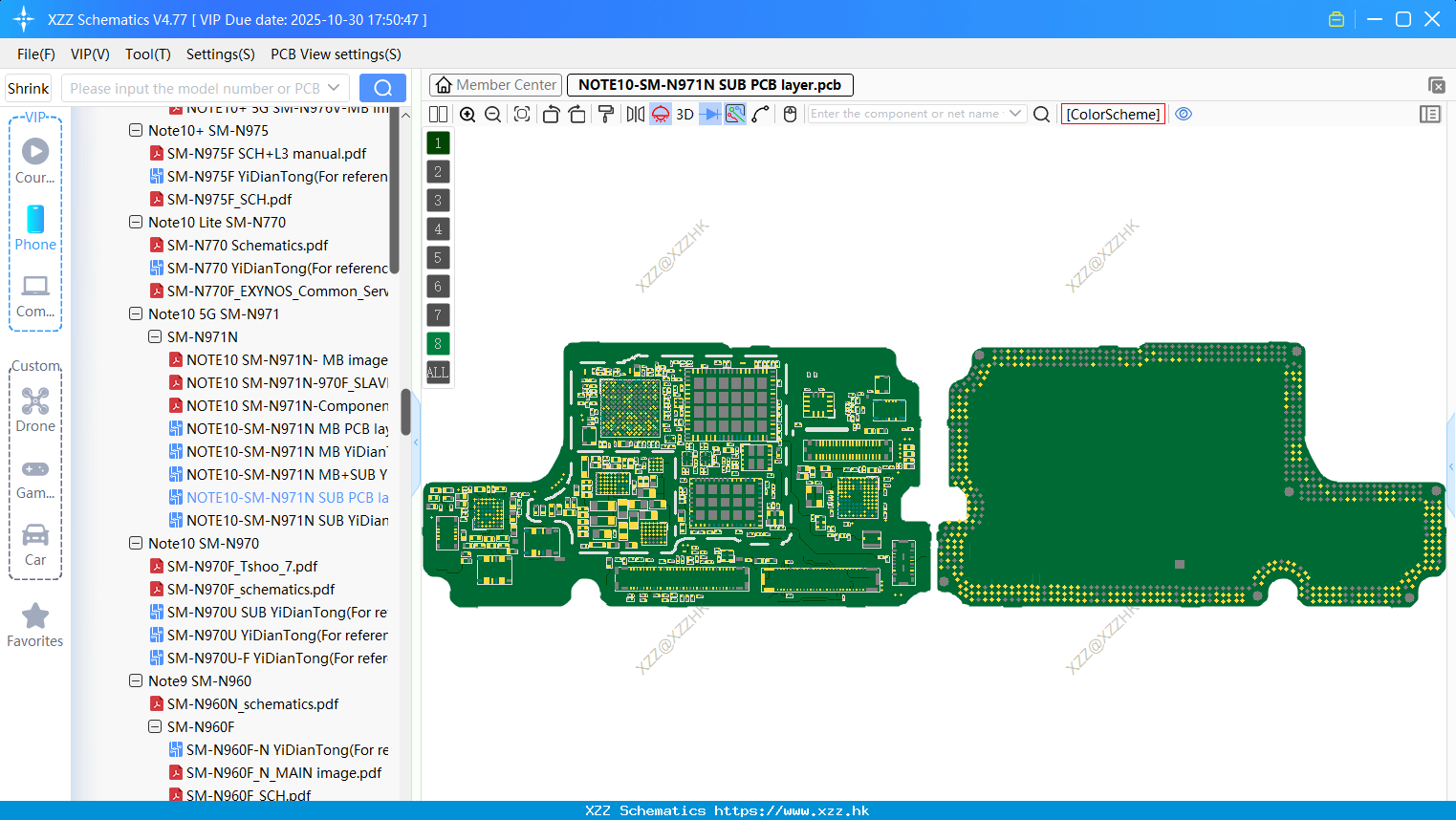 Samsung NOTE10-SM-N971N SUB PCB Layer